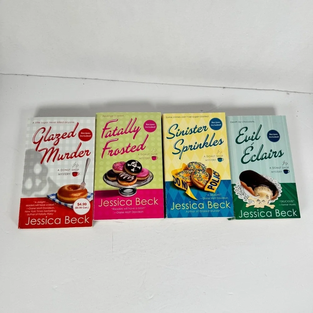 Jessica Beck Donut Shop Mystery Series Lot 4 Books Glazed Murder Fatally Frosted